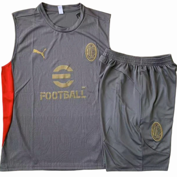 Ensemble 2025 2026 Gris - Ac Milan Entrainement | maillotdefootpersonnalise