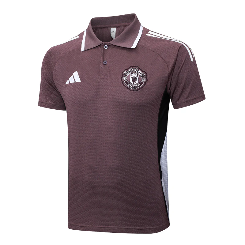 Manchester United Polo 2025 2026 Pourpre - Manchester United Polo 2026 | maillotdefootpersonnalise