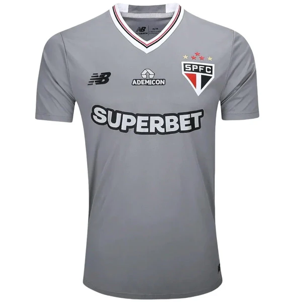 São Paulo Maillot 2025 2026 Gris - Maillot Sao Paulo | maillotdefootpersonnalise