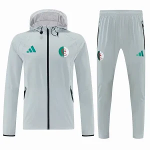 Algérie Survêtements Ensemble 2026 Gris - Algérie Survêtements Pas Cher | maillotdefootpersonnalise