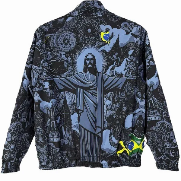 Brésil Survêtements Coupe-vent 2026 Gris - Brésil Survêtements Pas Cher | maillotdefootpersonnalise