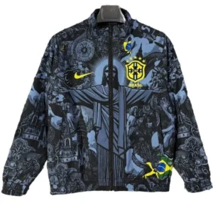 Brésil Survêtements Coupe-vent 2026 Gris - Brésil Survêtements Pas Cher | maillotdefootpersonnalise