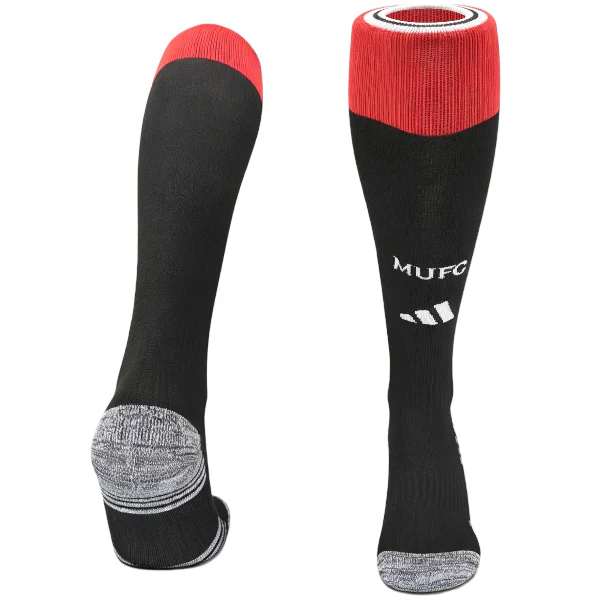 Manchester United Enfant Chaussettes 2026 2027 Noir - Manchester United Enfant Pas Cher | maillotdefootpersonnalise