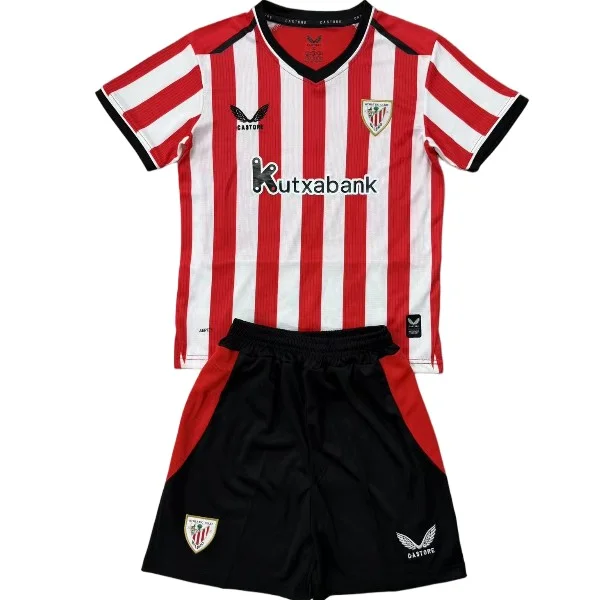 Athletic Bilbao Enfant Ensemble 2026 2027 Rouge - Athletic Bilbao Enfant Pas Cher | maillotdefootpersonnalise