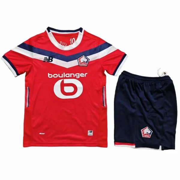 LOSC Lille Enfant Ensemble 2026 2027 Rouge - LOSC Lille Enfant Pas Cher | maillotdefootpersonnalise