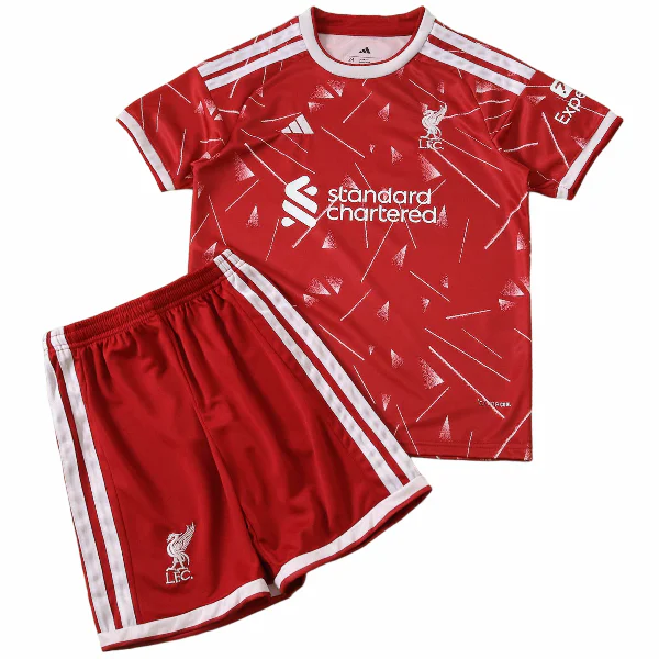 Liverpool Enfant Ensemble 2026 2027 Rouge - Liverpool Enfant Pas Cher | maillotdefootpersonnalise