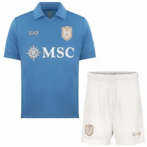 SSC Naples Enfant Ensemble 2026 2027 Bleu - SSC Naples Enfant Pas Cher | maillotdefootpersonnalise