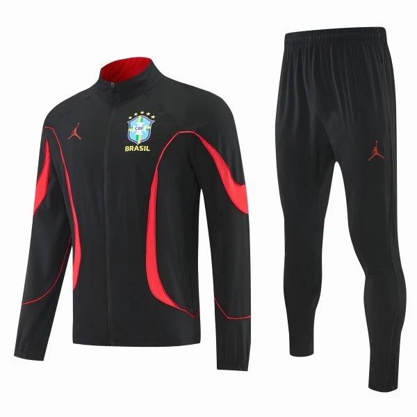 Brésil Survêtements Coupe-vent 2026 Noir - Brésil Survêtements Pas Cher | maillotdefootpersonnalise