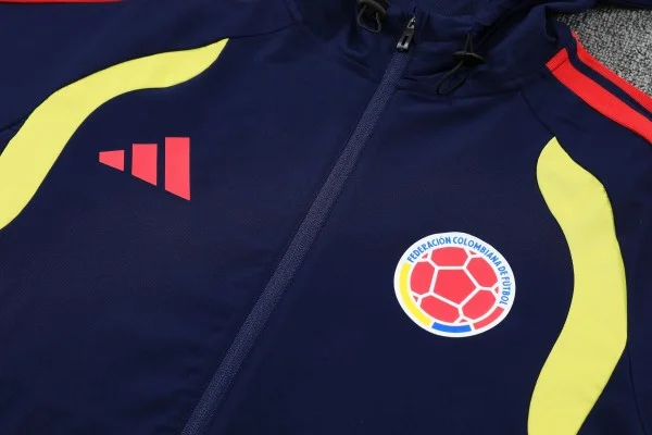 Colombie Survêtements Coupe-vent 2026 Bleu - Colombie Survêtements Pas Cher | maillotdefootpersonnalise
