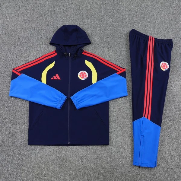 Colombie Survêtements Coupe-vent 2026 Bleu - Colombie Survêtements Pas Cher | maillotdefootpersonnalise