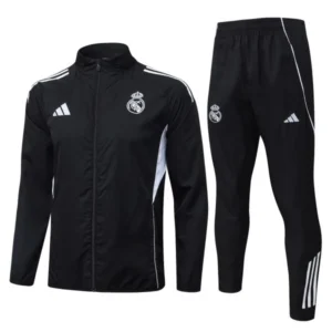 Real Madrid Survêtements Coupe-vent 2025 2026 Noir - Real Madrid Survêtements Pas Cher | maillotdefootpersonnalise