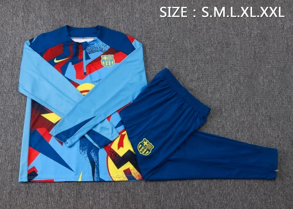 FC Barcelone Enfant Survêtement 2025 2026 Bleu - Survêtement FC Barcelone Enfant | maillotdefootpersonnalise