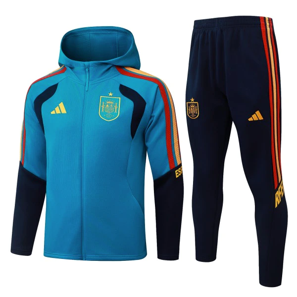 Espagne Survêtements Ensemble 2026 Bleu - Espagne Survêtements Pas Cher | maillotdefootpersonnalise