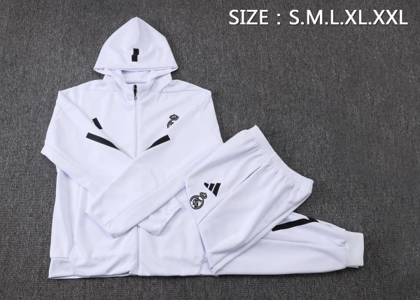 Real Madrid Survêtements Ensemble 2025 2026 Blanc - Real Madrid Survêtements Pas Cher | maillotdefootpersonnalise
