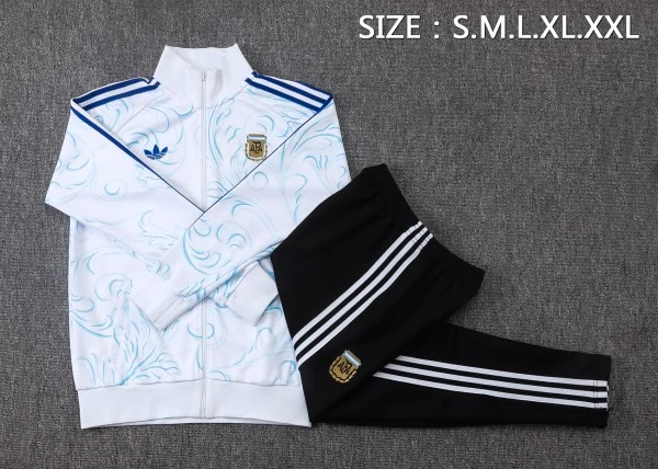 Argentine Survêtements Ensemble 2026 Blanc - Argentine Survêtements Pas Cher | maillotdefootpersonnalise