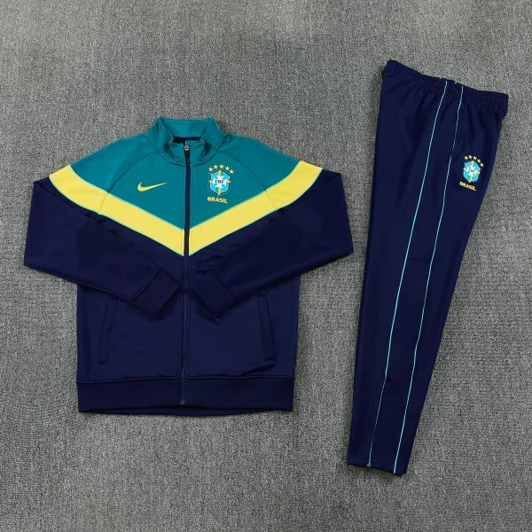 Brésil Survêtements Ensemble 2026 Vert - Brésil Survêtements Pas Cher | maillotdefootpersonnalise