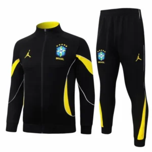 Brésil Survêtements Ensemble 2026 Noir - Brésil Survêtements Pas Cher | maillotdefootpersonnalise