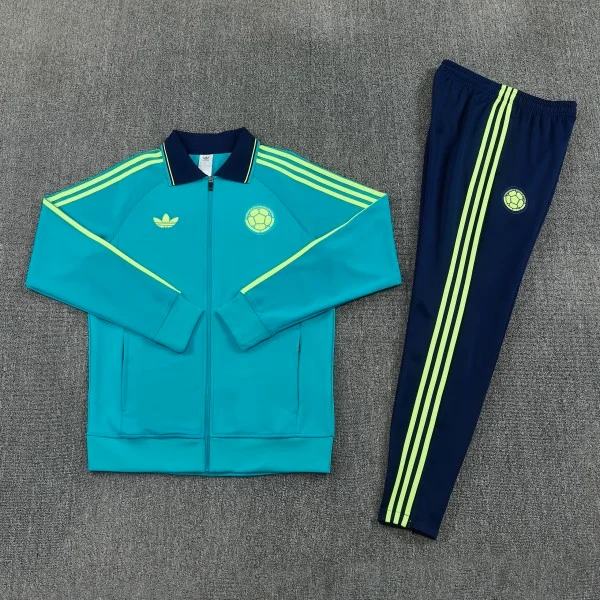 Colombie Survêtements Ensemble 2026 Vert - Colombie Survêtements Pas Cher | maillotdefootpersonnalise