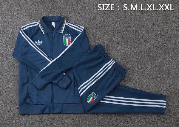 Italie Survêtements Ensemble 2026 Bleu - Italie Survêtements Pas Cher | maillotdefootpersonnalise