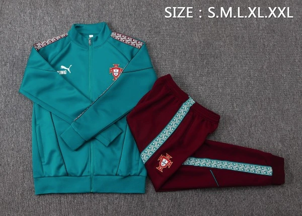 Portugal Survêtements Ensemble 2026 Vert - Portugal Survêtements Pas Cher | maillotdefootpersonnalise