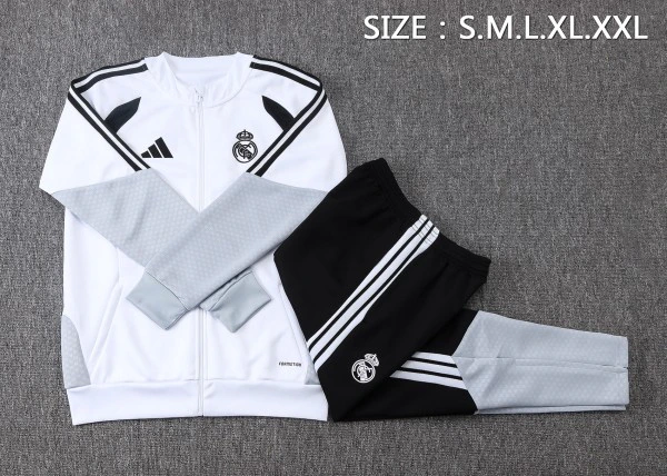 Real Madrid Survêtements Ensemble 2026 2027 Gris - Real Madrid Survêtements Pas Cher | maillotdefootpersonnalise