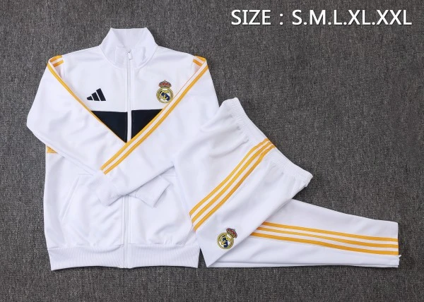 Real Madrid Survêtements Ensemble 2026 2027 Blanc - Real Madrid Survêtements Pas Cher | maillotdefootpersonnalise