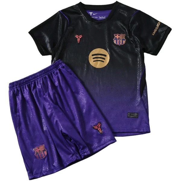 FC Barcelone Enfant Ensemble 2026 2027 Violet - FC Barcelone Enfant Pas Cher | maillotdefootpersonnalise