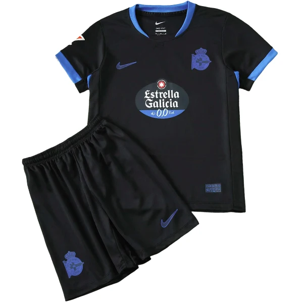 Deportivo La Corogne Enfant Ensemble 2026 2027 Noir - Deportivo La Corogne Enfant Pas Cher | maillotdefootpersonnalise
