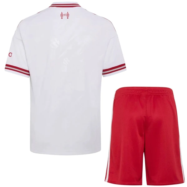 Liverpool Enfant Ensemble 2026 2027 Blanc - Liverpool Enfant Pas Cher | maillotdefootpersonnalise