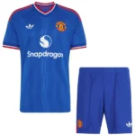 Manchester United Enfant Ensemble 2026 2027 Bleu - Manchester United Enfant Pas Cher | maillotdefootpersonnalise