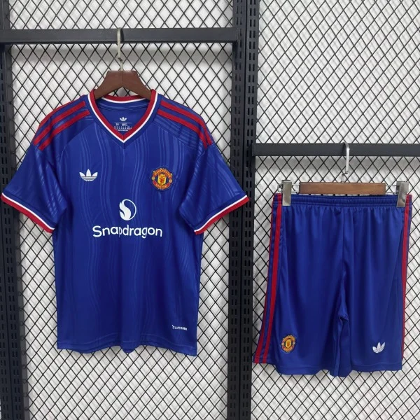Manchester United Ensemble 2026 2027 Bleu - Manchester United Pas Cher | maillotdefootpersonnalise