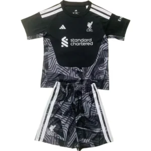 Liverpool Enfant Ensemble 2026 2027 Noir - Liverpool Enfant Pas Cher | maillotdefootpersonnalise