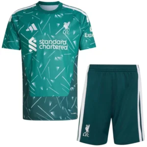 Liverpool Enfant Ensemble 2026 2027 Vert - Liverpool Enfant Pas Cher | maillotdefootpersonnalise