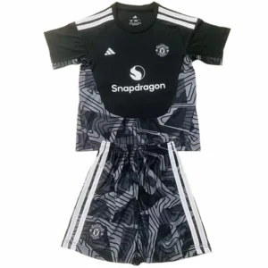 Manchester United Enfant Ensemble 2026 2027 Noir - Manchester United Enfant Pas Cher | maillotdefootpersonnalise