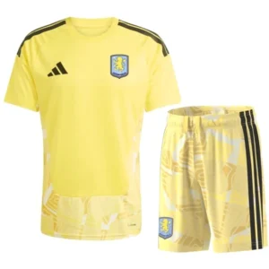 Aston Villa Ensemble 2026 2027 Jaune - Aston Villa Pas Cher | maillotdefootpersonnalise