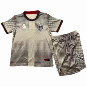 Angleterre Enfant Ensemble 2026 Gris - Angleterre Enfant Pas Cher | maillotdefootpersonnalise