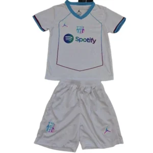 FC Barcelone Enfant Ensemble 2026 2027 Blanc - FC Barcelone Enfant Pas Cher | maillotdefootpersonnalise