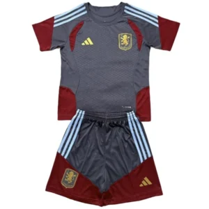 Aston Villa Ensemble 2026 2027 Gris - Aston Villa Pas Cher | maillotdefootpersonnalise
