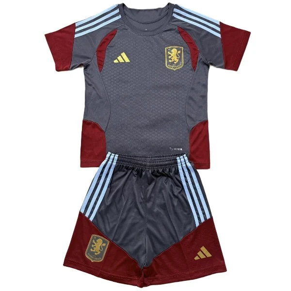 Aston Villa Ensemble 2026 2027 Gris - Aston Villa Pas Cher | maillotdefootpersonnalise