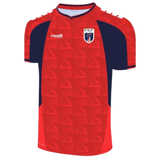 Cap-vert Maillot 2026 Rouge - Maillot Cap-vert | maillotdefootpersonnalise