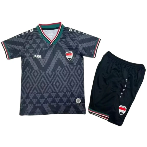 Irak Enfant Ensemble 2026 Noir - Irak Enfant Pas Cher | maillotdefootpersonnalise